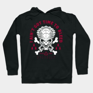 Predator - Skull - Ain't Got Time To Bleed - Military - Distressed Hoodie